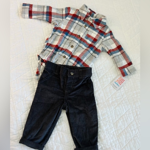 Carters flannel outfit with tag - Picture 1 of 4